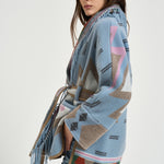 Cappa donna fantasia navaho celeste S1250 2800289 BAZAR DELUXE 