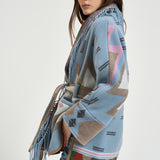 Cappa donna fantasia navaho celeste S1250 2800289 BAZAR DELUXE 