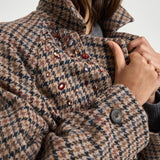 Cappotto donna a quadri multicolor S1259 2500251 BAZAR DELUXE 