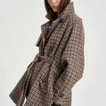 Cappotto donna a quadri multicolor S1259 2500251 BAZAR DELUXE 