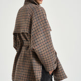 Cappotto donna a quadri multicolor S1259 2500251 BAZAR DELUXE 