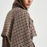 Cappotto donna a quadri multicolor S1259 2500251 BAZAR DELUXE 