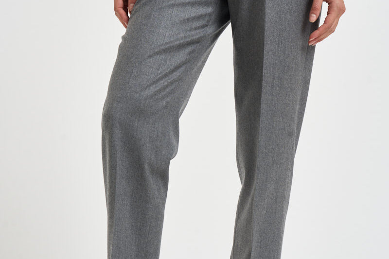 Pantaloni donna con elastico sul retro grigio chiaro ALICIA LONG ZG1202XMID GREY BERWICH 