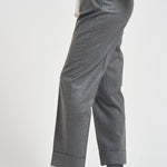 Pantaloni donna con elastico sul retro grigio chiaro ALICIA LONG ZG1202XMID GREY BERWICH 