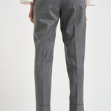 Pantaloni donna con elastico sul retro grigio chiaro ALICIA LONG ZG1202XMID GREY BERWICH 
