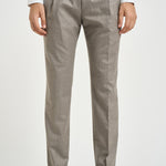 Pantalone uomo sartoriale tortora BARBER VB8996DESERT BERWICH 