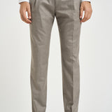 Pantalone uomo sartoriale tortora BARBER VB8996DESERT BERWICH 