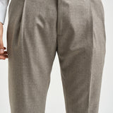 Pantalone uomo sartoriale tortora BARBER VB8996DESERT BERWICH 