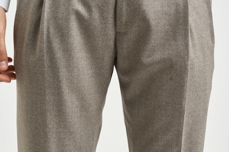 Pantalone uomo sartoriale tortora BARBER VB8996DESERT BERWICH 