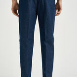 Pantalone uomo con pinces blu denim CHIAIAJ KK1002SW BERWICH 