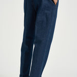 Pantalone uomo con pinces blu denim CHIAIAJ KK1002SW BERWICH 