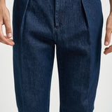 Pantalone uomo con pinces blu denim CHIAIAJ KK1002SW BERWICH 