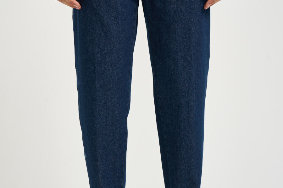 Pantalone uomo con pinces blu denim CHIAIAJ KK100SW BERWICH 