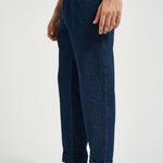 Pantalone uomo con pinces blu denim CHIAIAJ KK100SW BERWICH 