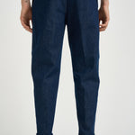 Pantalone uomo con pinces blu denim CHIAIAJ KK100SW BERWICH 