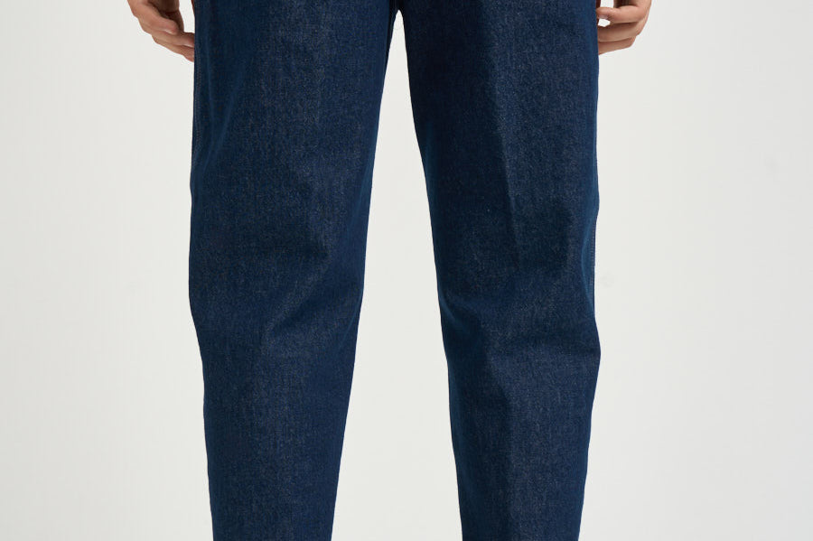 Pantalone uomo con pinces blu denim CHIAIAJ KK100SW BERWICH 