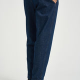 Pantalone uomo con pinces blu denim CHIAIAJ KK100SW BERWICH 