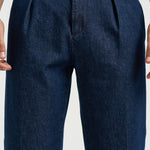 Pantalone uomo con pinces blu denim CHIAIAJ KK100SW BERWICH 