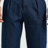 Pantalone uomo con pinces blu denim CHIAIAJ KK100SW BERWICH 