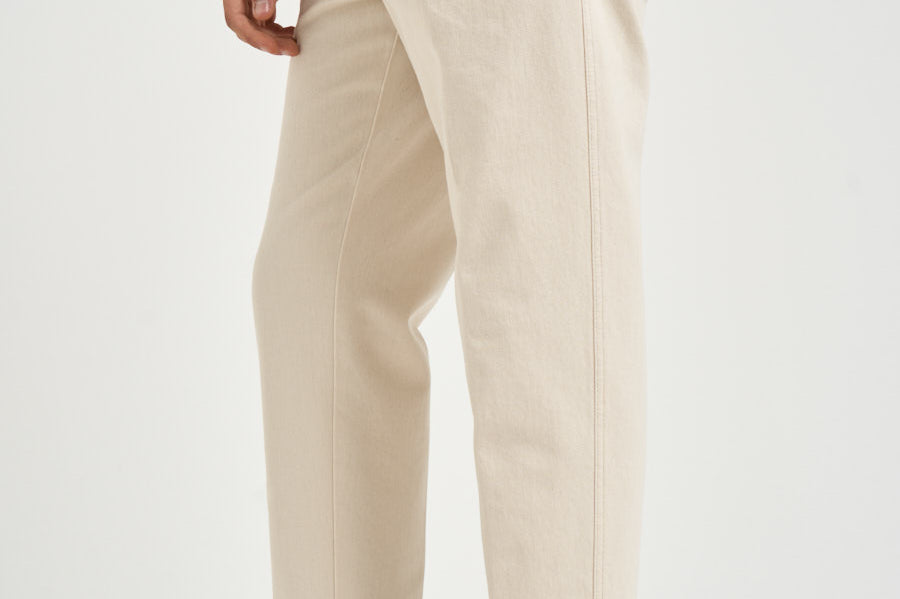 Pantalone uomo con pinces panna CHIAIAJ KK100WHITE BERWICH 