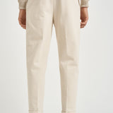 Pantalone uomo con pinces panna CHIAIAJ KK100WHITE BERWICH 
