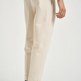Pantalone uomo con pinces panna CHIAIAJ KK100WHITE BERWICH 