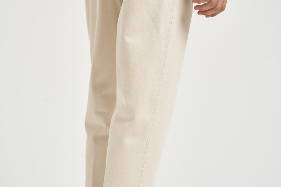 Pantalone uomo con pinces panna CHIAIAJ KK100WHITE BERWICH 