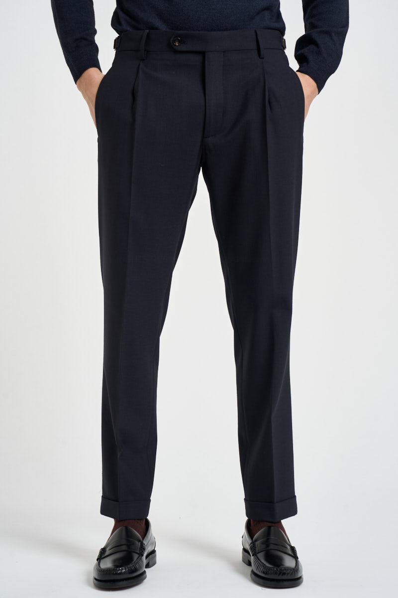 Pantaloni uomo retrolong sartoriali blu RETRO BN7000XBLUBLACK BERWICH 