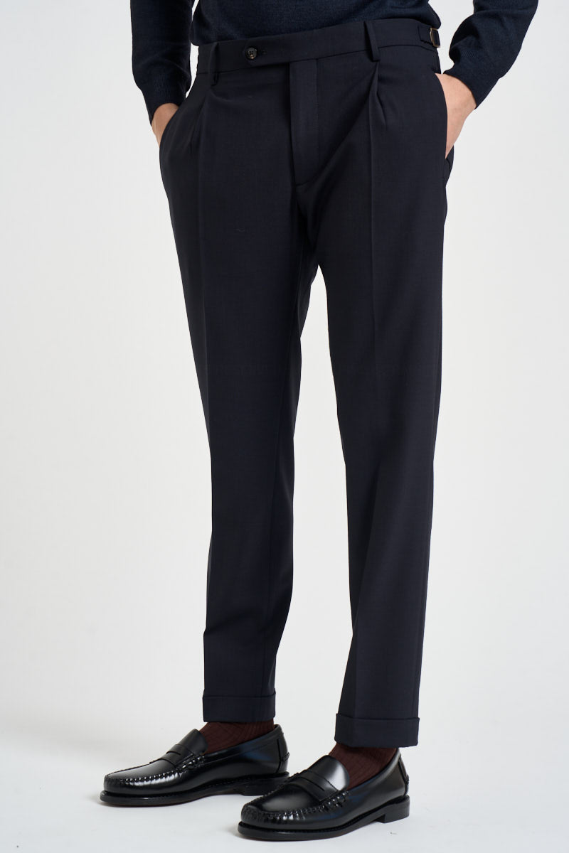 Pantaloni uomo retrolong sartoriali blu RETRO BN7000XBLUBLACK BERWICH 