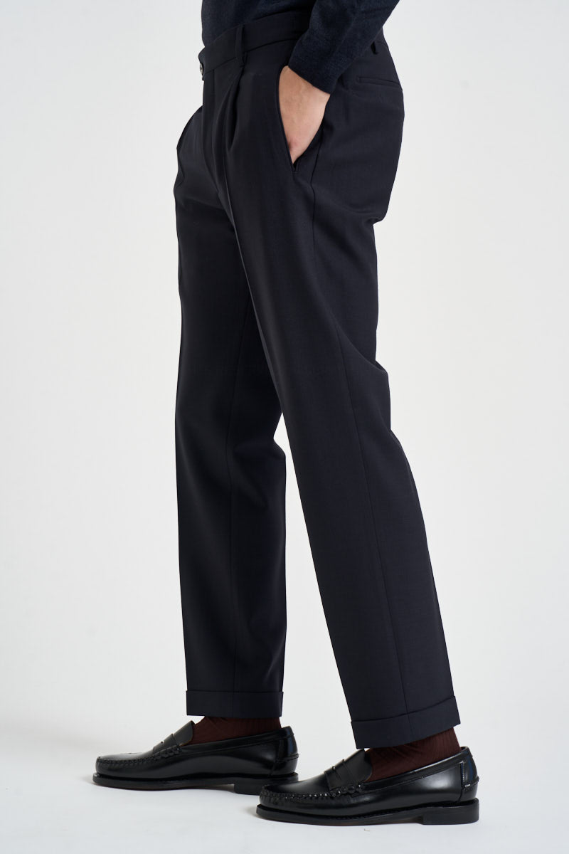 Pantaloni uomo retrolong sartoriali blu RETRO BN7000XBLUBLACK BERWICH 