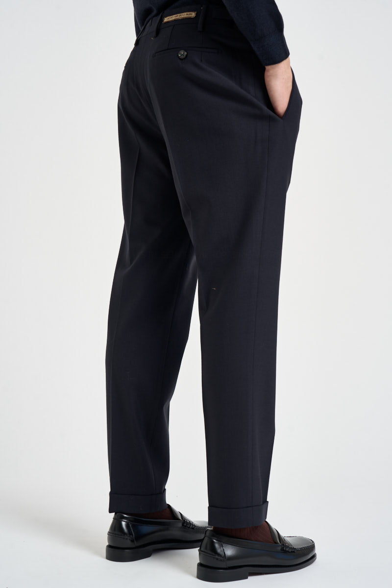 Pantaloni uomo retrolong sartoriali blu RETRO BN7000XBLUBLACK BERWICH 
