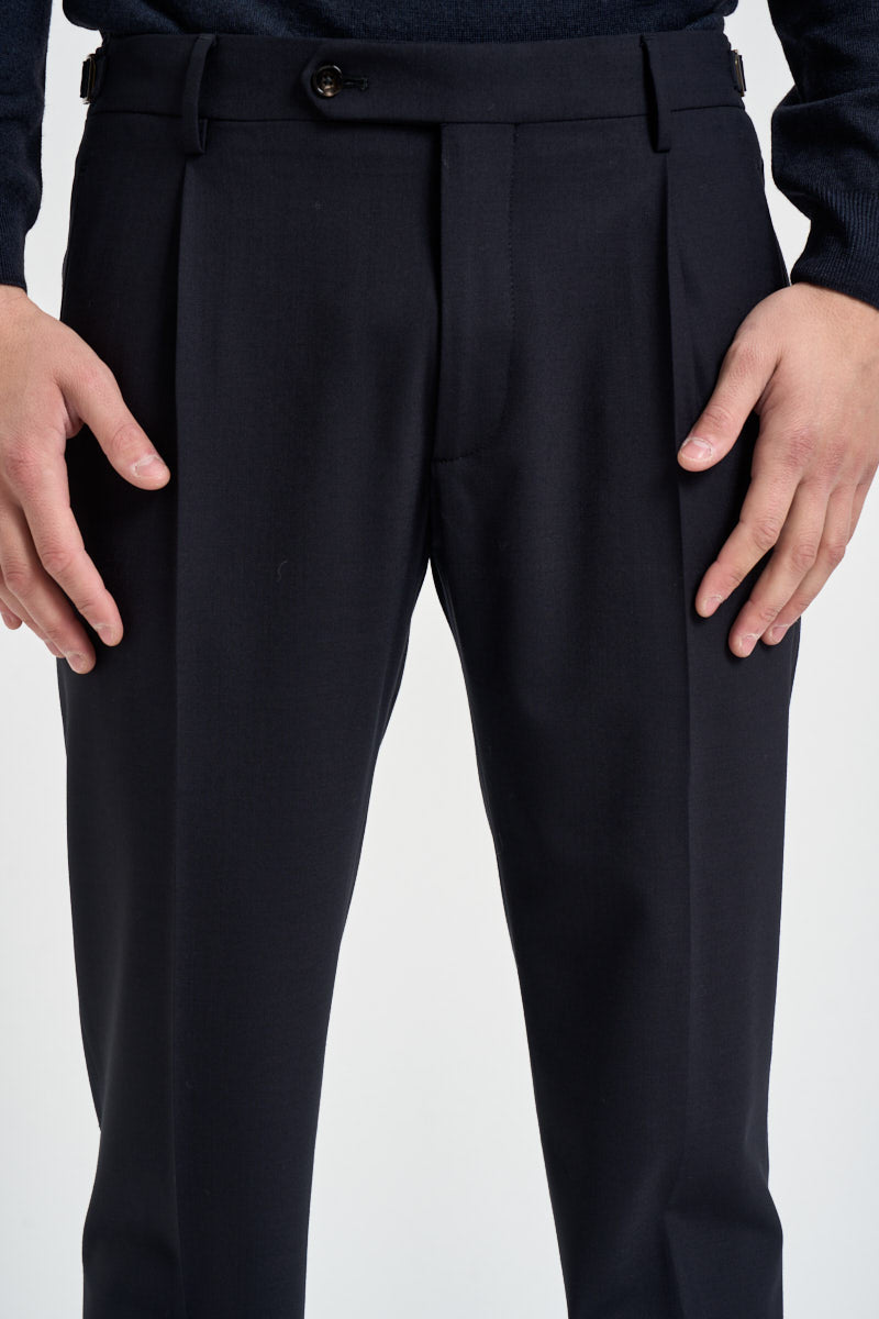 Pantaloni uomo retrolong sartoriali blu RETRO BN7000XBLUBLACK BERWICH 