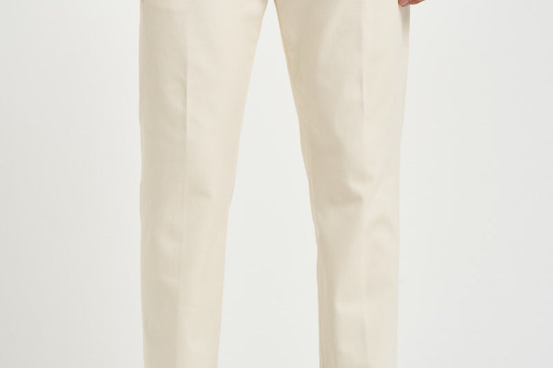 Pantalone uomo dritto panna RETRO TS1620XWHITE BERWICH 