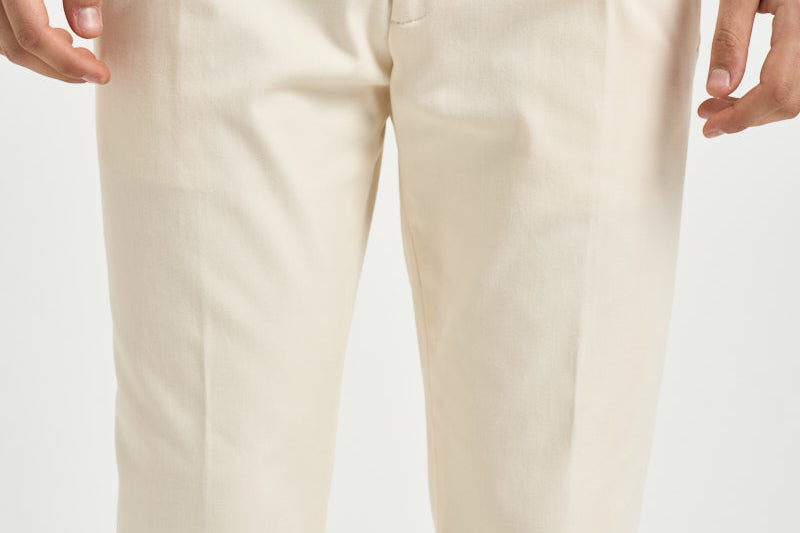 Pantalone uomo dritto panna RETRO TS1620XWHITE BERWICH 
