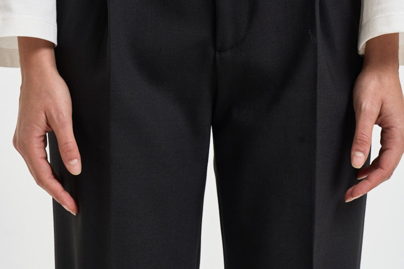Pantaloni donna con bottoni laterali neri SIMONA BE1330XBLACK BERWICH 