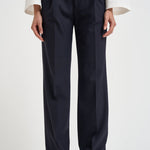 Pantaloni donna con bottoni laterali blu notte SIMONA BE1330XNAVY BERWICH 
