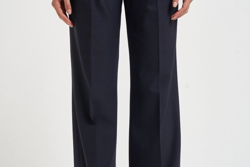 Pantaloni donna con bottoni laterali blu notte SIMONA BE1330XNAVY BERWICH 