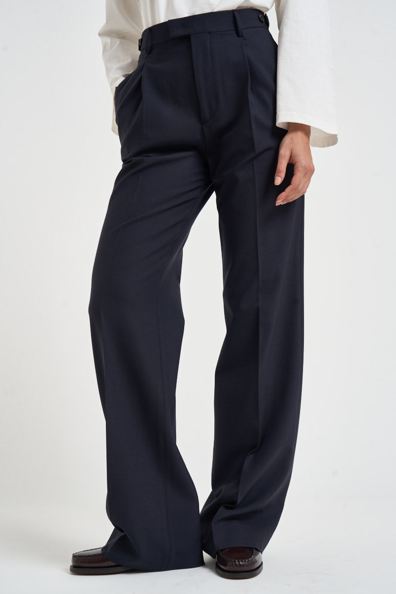 Pantaloni donna con bottoni laterali blu notte SIMONA BE1330XNAVY BERWICH 