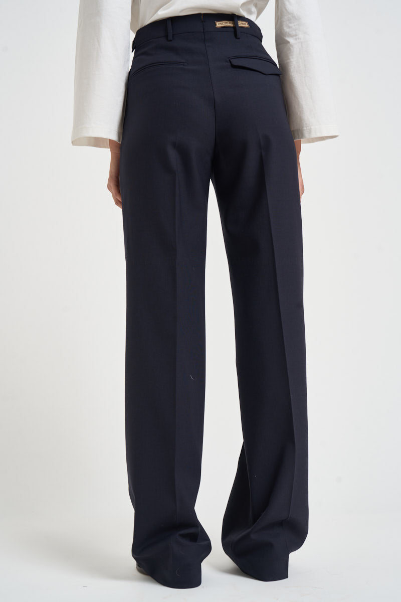 Pantaloni donna con bottoni laterali blu notte SIMONA BE1330XNAVY BERWICH 