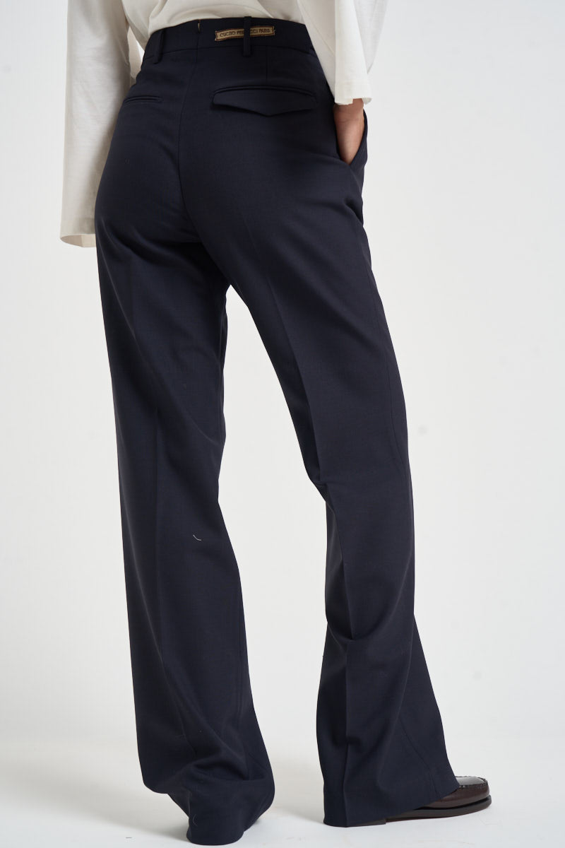 Pantaloni donna con bottoni laterali blu notte SIMONA BE1330XNAVY BERWICH 