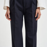 Pantaloni donna con bottoni laterali blu notte SIMONA BE1330XNAVY BERWICH 