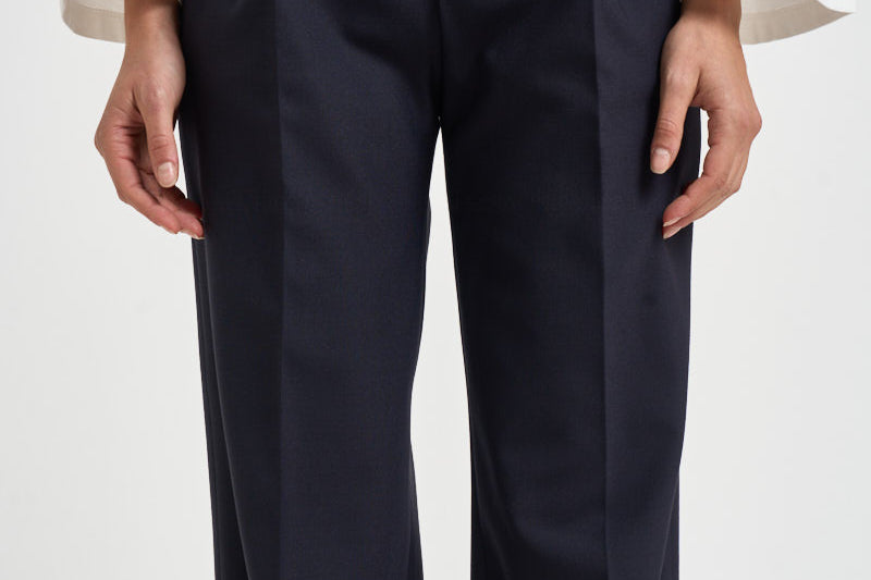 Pantaloni donna con bottoni laterali blu notte SIMONA BE1330XNAVY BERWICH 
