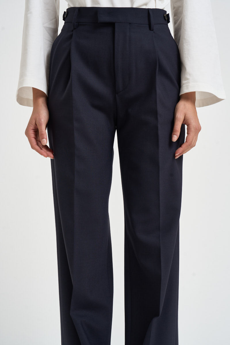 Pantaloni donna con bottoni laterali blu notte SIMONA BE1330XNAVY BERWICH 