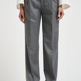 Pantaloni donna con bottoni laterali grigi SIMONA ZG1202XMID GREY BERWICH 