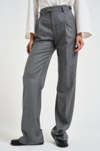 Pantaloni donna con bottoni laterali grigi SIMONA ZG1202XMID GREY BERWICH 