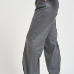Pantaloni donna con bottoni laterali grigi SIMONA ZG1202XMID GREY BERWICH 