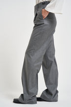Pantaloni donna con bottoni laterali grigi SIMONA ZG1202XMID GREY BERWICH 
