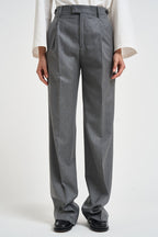 Pantaloni donna con bottoni laterali grigi SIMONA ZG1202XMID GREY BERWICH 