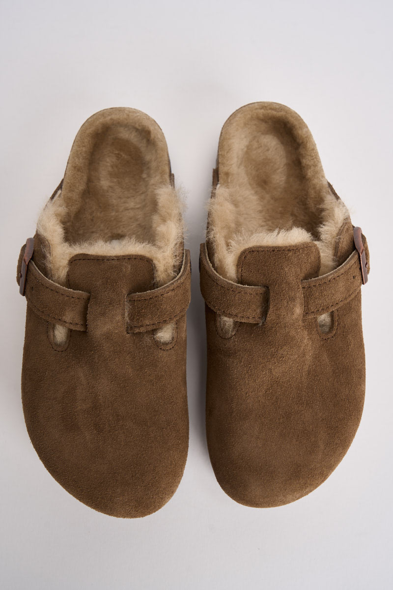 Scarpa donna Boston Shearling marrone dark tea 1032432 DARK TEE BIRKENSTOCK 
