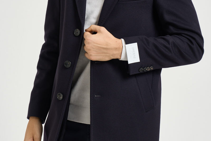 Cappotto uomo monopetto blu notte DUBLINO C100275 BRERAS 